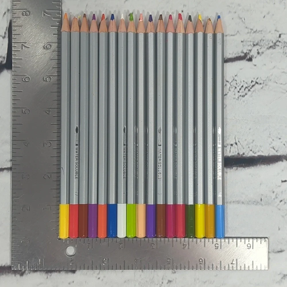 Colored Pencils Lot of 17 Water Soluble Art Supplies Used